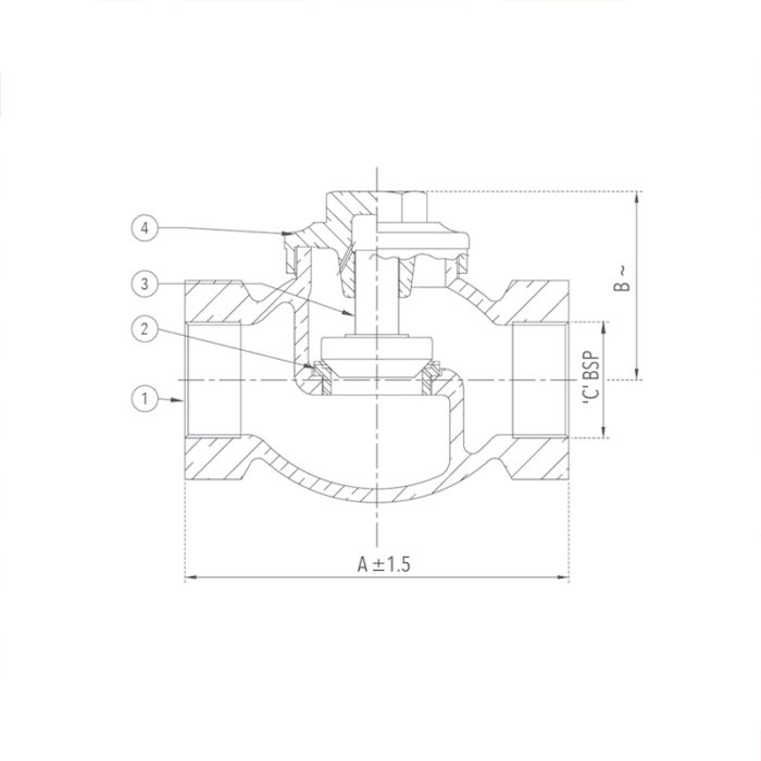 Bronze Horizontal Check Valve No.9 (Screwed) Design
