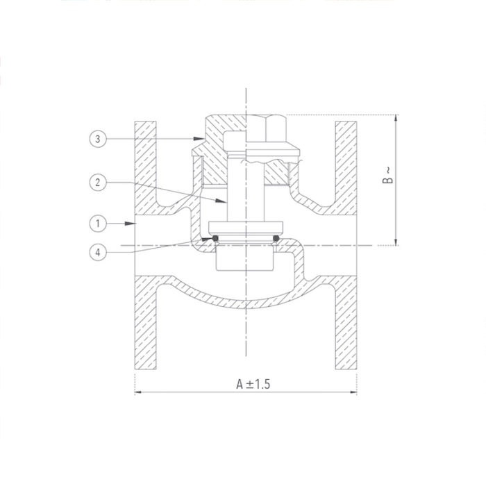 Bronze Horizontal Check Valve (Flanged) Design