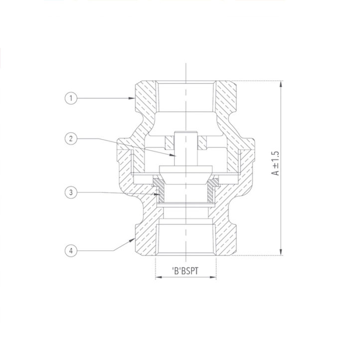 Bronze Vertical Lift Check Valve (Screwed) Design