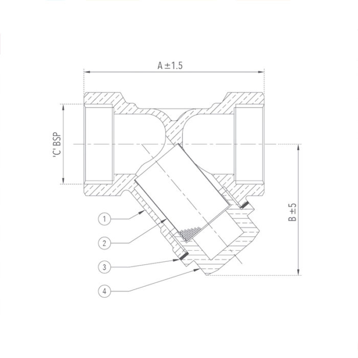 Forged Brass Y-Type Strainer (Screwed) PN 25 Design