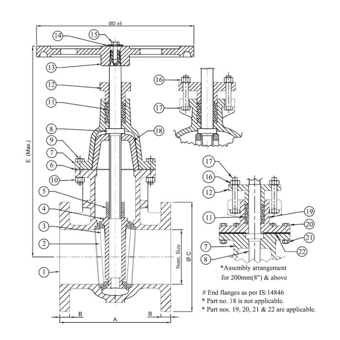 1079B Cast Iron Sluice Valve PN 1.6 (Flanged) Desgin