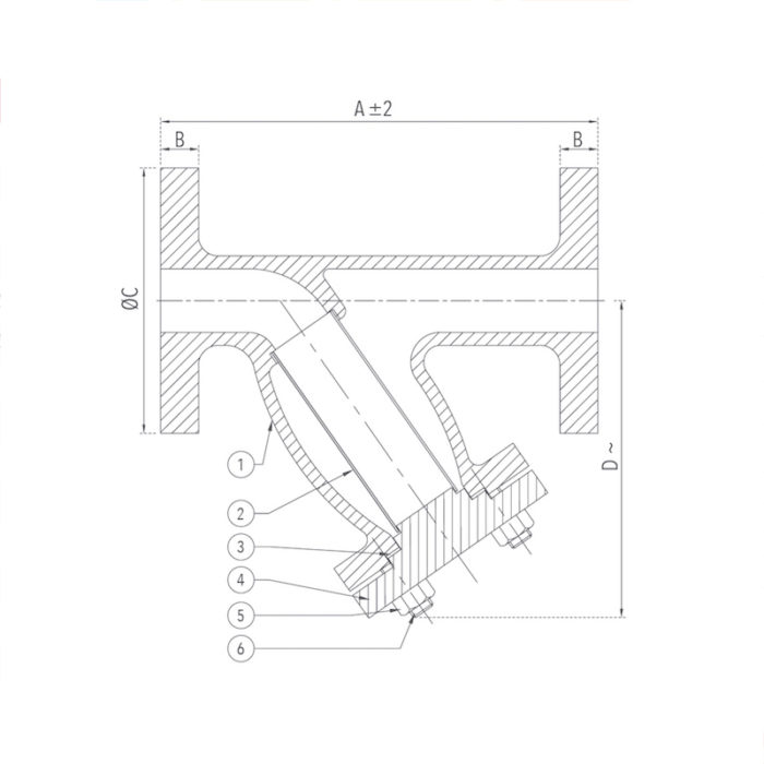 Cast Iron Y-Type Strainer PN 10 (Flanged) Design