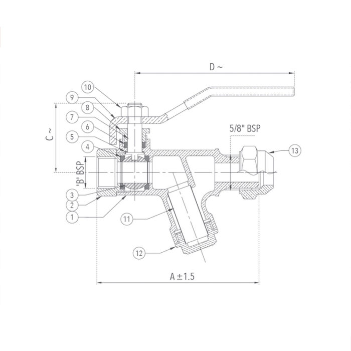 Bronze Ball Valve With Integral Strainer & Flare Nut (Mixed Ends) Design