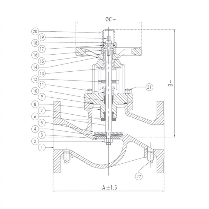 Cast Iron Double Regulating Balancing Valve (Flanged) With Nozzle Design