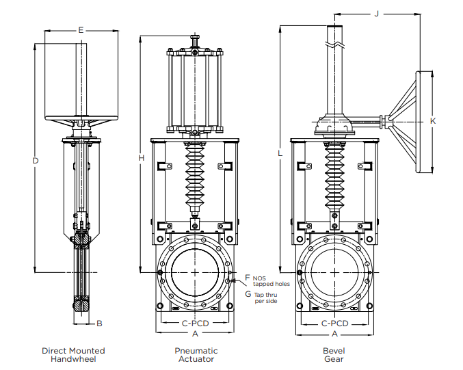 Bidirectional Knife Gate Valves Series 768 Design