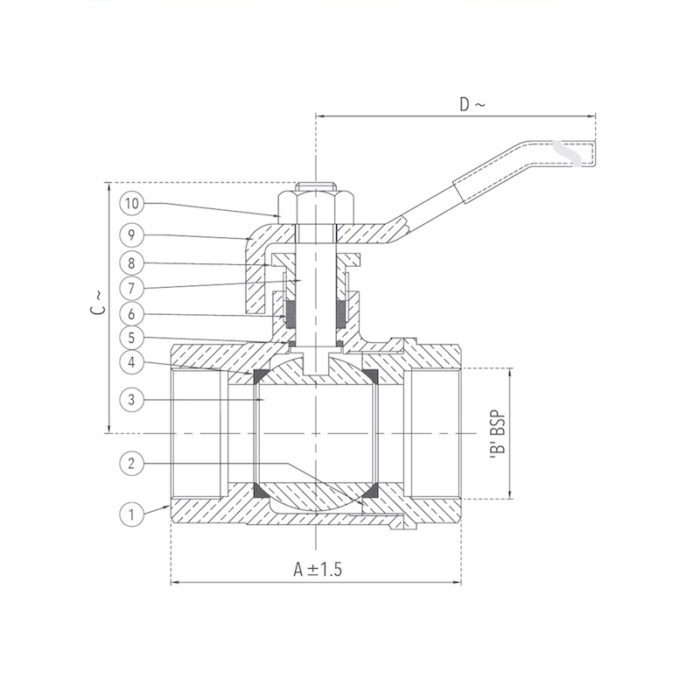 Bronze Ball Valve (Screwed) Design