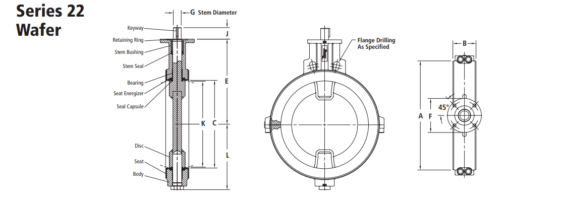 Bray Butterfly Valves Series 22 Design