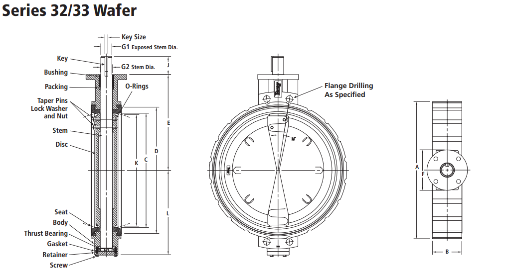 Bray Butterfly Valves Series 32/33 Design