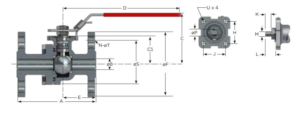 Flanged Ball Valve Series F15/F30 Design