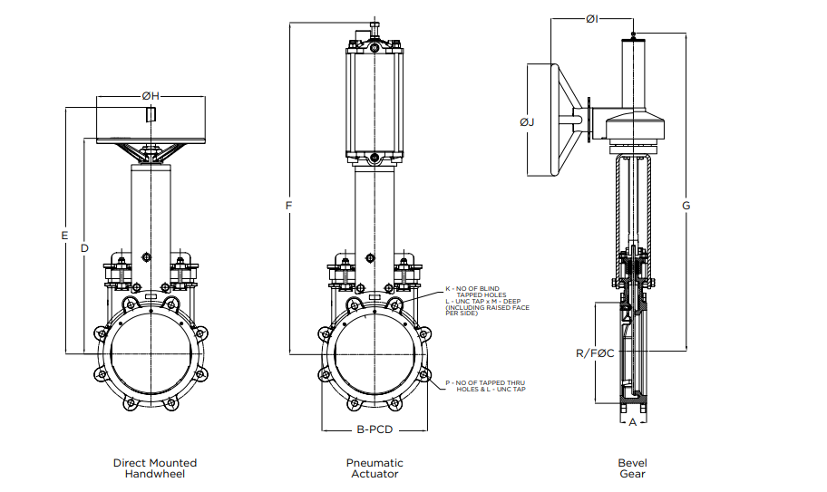Unidirectional Knife Gate Valves Series 943 Design